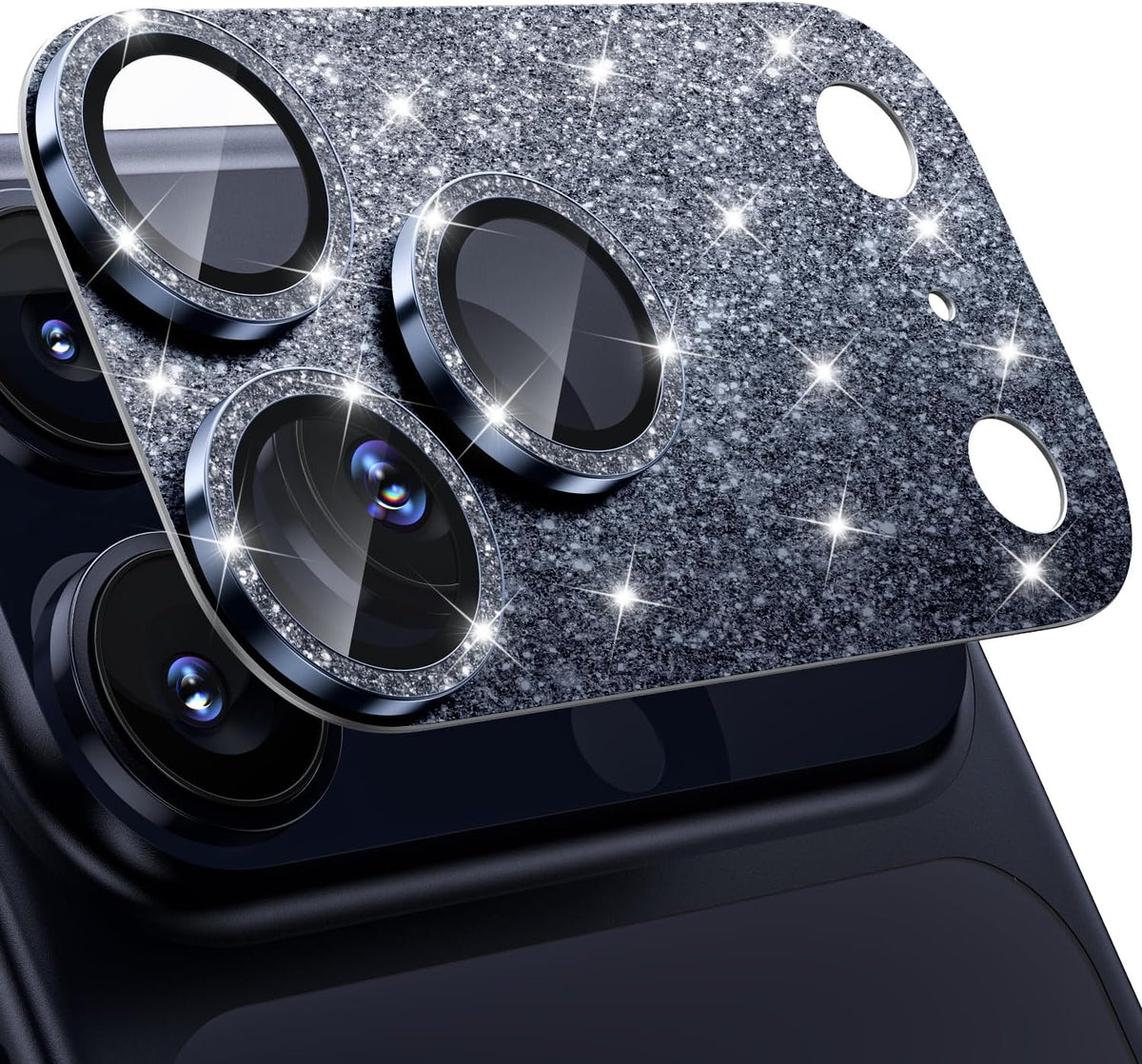 WSKEN for iPhone 17 Pro Camera Lens Protector - [Military Grade Shatterproof] [Strong Adhesion] Metal Aluminum Alloy Tempered Glass Camera Screen Protector - WSKEN