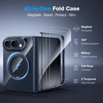 WSKEN iPhone Duo Case with Magnetic 360° Ring Stand - Clear Blue - WSKEN