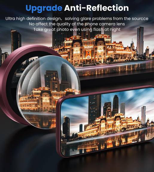 WSKEN iPhone 18 Pro/iPhone 18 Pro Max Camera Lens Protector - Burgundy