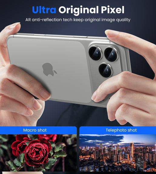 WSKEN iPhone 18 Pro Camera Lens Protector - Military Grade Design Silver