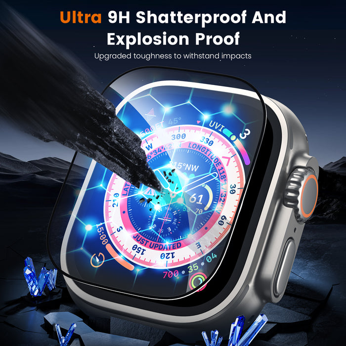 WSKEN for Apple Watch Ultra 2/Ultra HD Screen Protector 49mm, 2 Pack