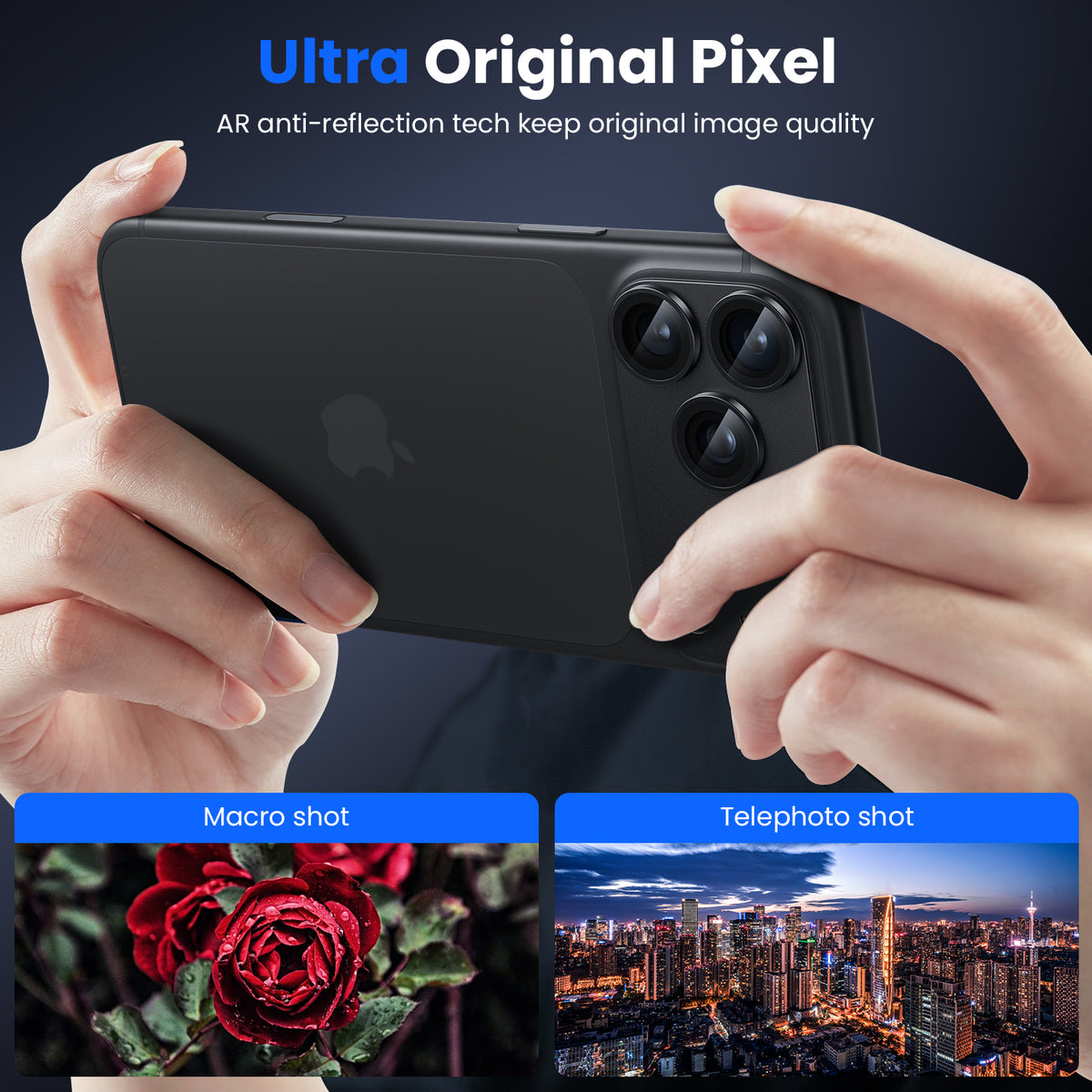 WSKEN iPhone 18 Pro Max Camera Lens Protector - Military Grade Design black - WSKEN