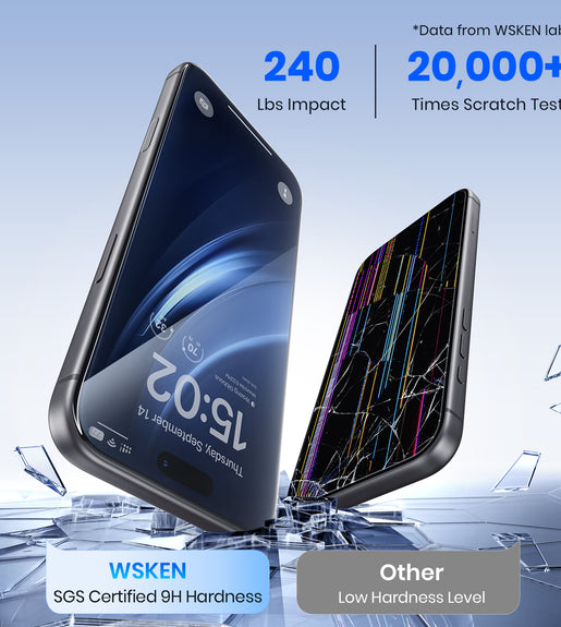 WSKEN Screen Protector for iPhone 18 Pro - Edege to Edges,No Bubbles 2 PCS Clear 3D