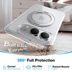 WSKEN iPhone Duo Case with Magnetic 360° Ring Stand - Clear - WSKEN