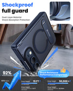 WSKEN Magnetic iPhone Duo Case with Stand, Translucent Matte Blue - WSKEN