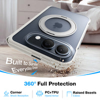 WSKEN iPhone Duo Case with Magnetic 360° Ring Stand - Matte White - WSKEN