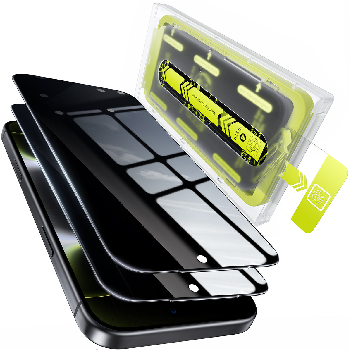 WSKEN iPhone 18 Pro Max Privacy Screen Protector - 25° Anti Spy, 2 Pack Privacy - WSKEN
