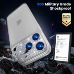 WSKEN iPhone 18 Pro Max Camera Lens Protector - Military Grade Design Glitter Silver - WSKEN