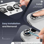 WSKEN iPhone Duo Camera Lens Protector - Original Shooting Mode Silver - WSKEN
