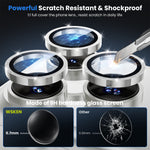 WSKEN iPhone 18 Pro/iPhone 18 Pro Max Camera Lens Protector - Glitter Silver - WSKEN