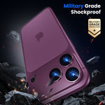 WSKEN iPhone 18 Pro Camera Lens Protector - Military Grade Design Burgundy - WSKEN