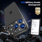 WSKEN iPhone 18 Pro Camera Lens Protector - Military Grade Design Glitter Black - WSKEN