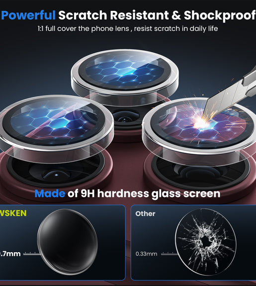 WSKEN iPhone 18 Pro/iPhone 18 Pro Max Camera Lens Protector - Clear