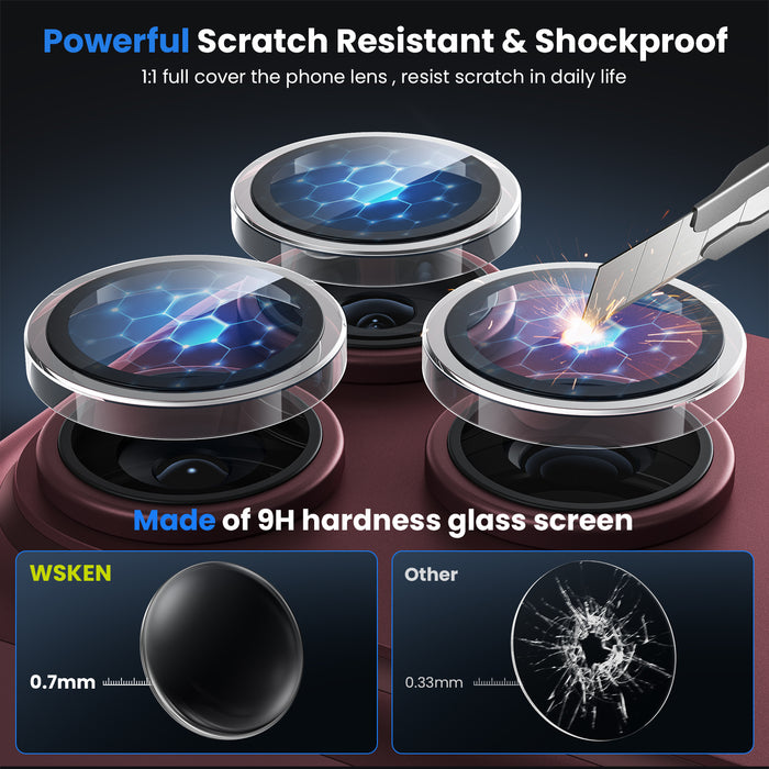 WSKEN iPhone 18 Pro/iPhone 18 Pro Max Camera Lens Protector - Clear