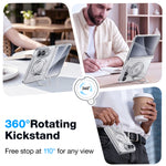 WSKEN iPhone Duo Case with Magnetic 360° Ring Stand - Clear - WSKEN