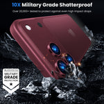 WSKEN iPhone 18 Pro/iPhone 18 Pro Max Camera Lens Protector - Burgundy - WSKEN