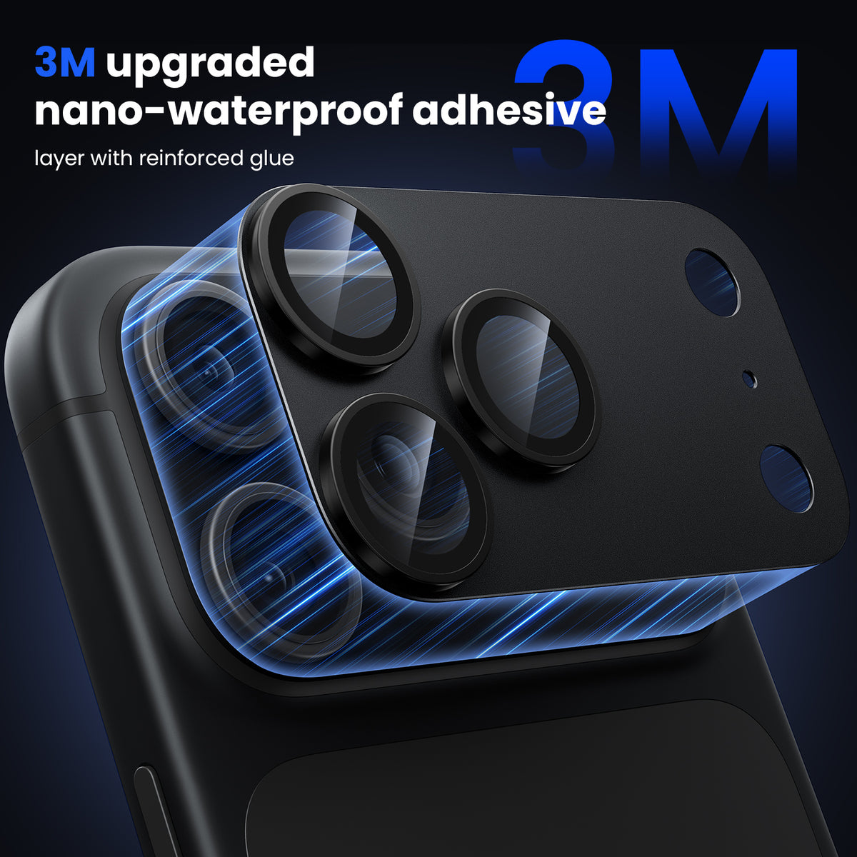 WSKEN iPhone 18 Pro Max Camera Lens Protector - Military Grade Design black - WSKEN