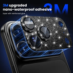 WSKEN iPhone 18 Pro Camera Lens Protector - Military Grade Design Glitter Black - WSKEN