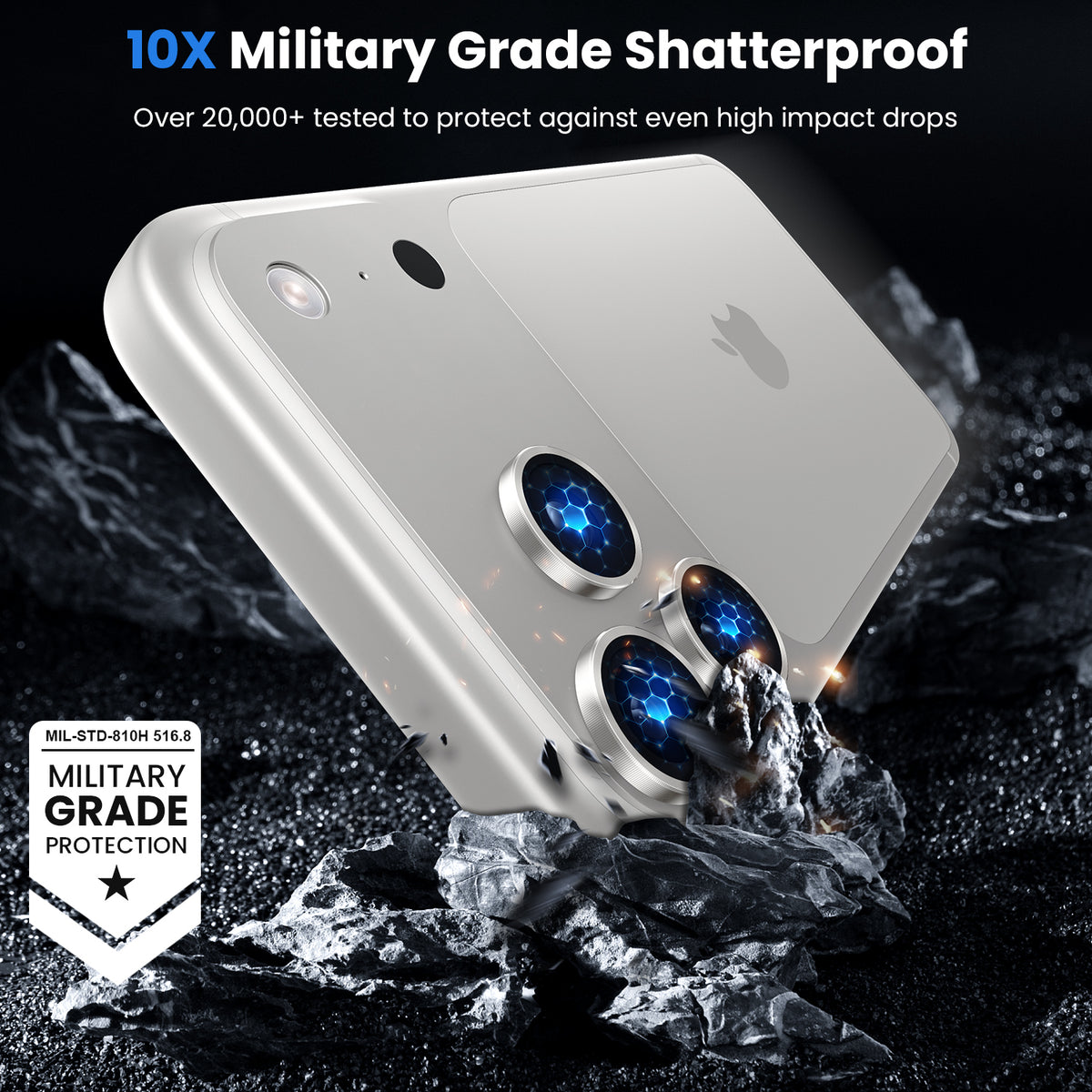 WSKEN iPhone 18 Pro/iPhone 18 Pro Max Camera Lens Protector - Glacier - WSKEN
