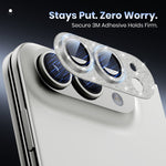 WSKEN iPhone Duo Camera Lens Protector - Military Grade Design Glitter Silver - WSKEN