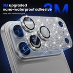 WSKEN iPhone 18 Pro Max Camera Lens Protector - Military Grade Design Glitter Silver - WSKEN