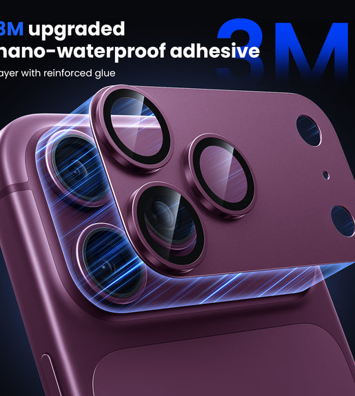 WSKEN iPhone 18 Pro Camera Lens Protector - Military Grade Design Burgundy