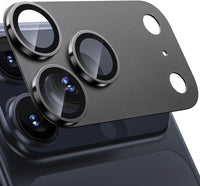 WSKEN for iPhone 17 Pro Camera Lens Protector - [Military Grade Shatterproof] [Strong Adhesion] Metal Aluminum Alloy Tempered Glass Camera Screen Protector - WSKEN