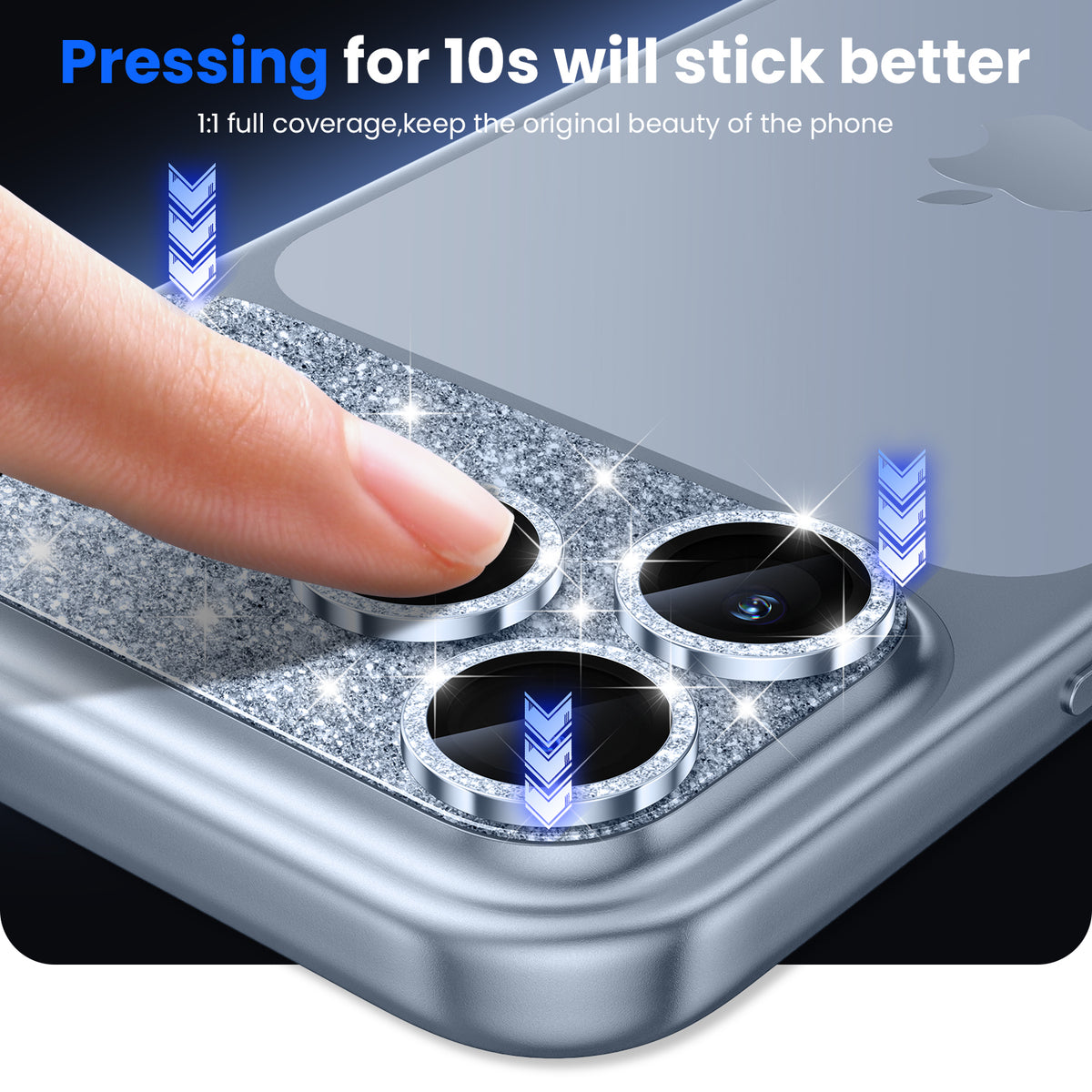 WSKEN iPhone 18 Pro Max Camera Lens Protector - Military Grade Design Glitter Glacier - WSKEN