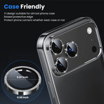 WSKEN iPhone 18 Pro/iPhone 18 Pro Max Camera Lens Protector - Glitter Black - WSKEN