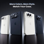 WSKEN iPhone Duo Camera Lens Protector - Military Grade Design Glitter Silver - WSKEN