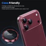 WSKEN iPhone 18 Pro/iPhone 18 Pro Max Camera Lens Protector - Burgundy - WSKEN