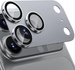 WSKEN for iPhone 17 Pro Camera Lens Protector - [Military Grade Shatterproof] [Strong Adhesion] Metal Aluminum Alloy Tempered Glass Camera Screen Protector - WSKEN