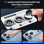 WSKEN iPhone 18 Pro/iPhone 18 Pro Max Camera Lens Protector - Glitter Glacier - WSKEN