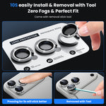 WSKEN iPhone 18 Pro/iPhone 18 Pro Max Camera Lens Protector - Glitter Silver - WSKEN