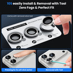 WSKEN iPhone 18 Pro/iPhone 18 Pro Max Camera Lens Protector - Glacier - WSKEN