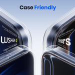 WSKEN Screen Protector for iPhone 17 Pro/iPhone 17 Pro Max - Full Coverage Invisible Feel [9H+ Anti-Scratch Tempered Glass] Case Friendly Longest Durable Bubble Free Screen Protector - WSKEN