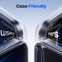 WSKEN Screen Protector para sa iPhone 17 Pro/iPhone 17 Pro Max - Buong Saklaw na Hindi Halatang Proteksyon [9H+ Anti-Scratch Tempered Glass] Case Friendly, Pinakamatibay, Walang Bula na Screen Protector - WSKEN