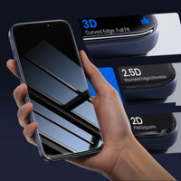 Pelindung Layar Privasi WSKEN untuk iPhone 17 Pro/iPhone 17 Pro Max - Kaca Tempered Full Coverage, Layar Privat Anti-Spy 24°, Alat Pemasangan Auto Alignment, Full Edge Ramah Casing - WSKEN