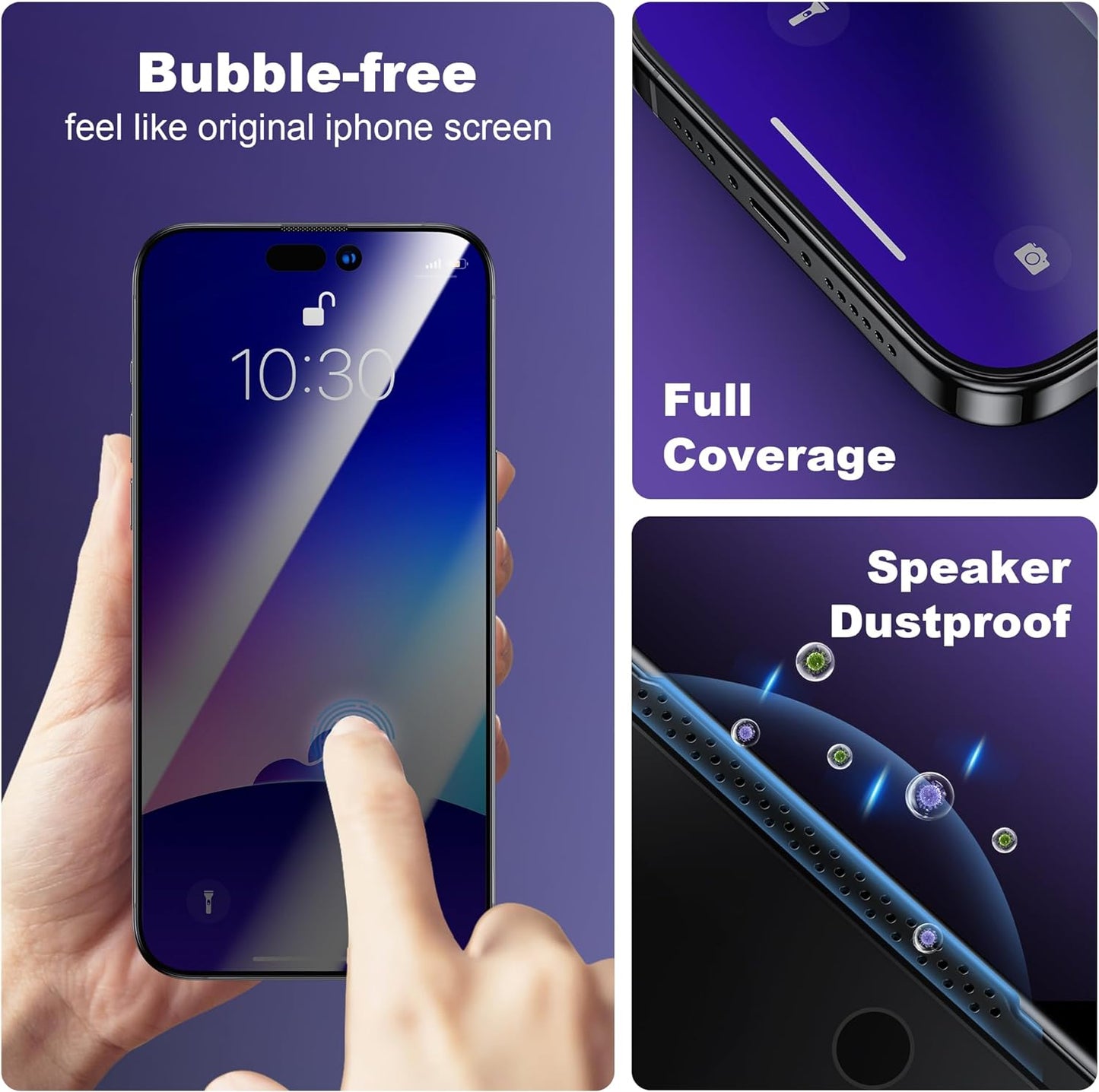 WSKEN for iPhone 15/ iPhone 15 Plus Privacy Screen Protector, [Auto-Dust Removal] 28 Degree Anti Spy 2.5D Full Coverage HD Tempered Glass Film Bubble Free with Dust Clean Easy Installing House