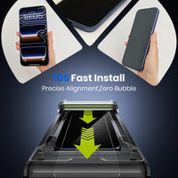 Pelindung Layar Privasi WSKEN untuk iPhone 17 Pro/iPhone 17 Pro Max - Kaca tempered cakupan penuh, layar privat anti-intip 24°, alat pemasangan auto alignment, pelindung tepi penuh ramah casing - WSKEN