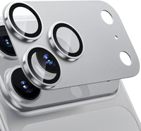 WSKEN for iPhone 17 Pro Camera Lens Protector - [Military Grade Shatterproof] [Strong Adhesion] Metal Aluminum Alloy Tempered Glass Camera Screen Protector - WSKEN