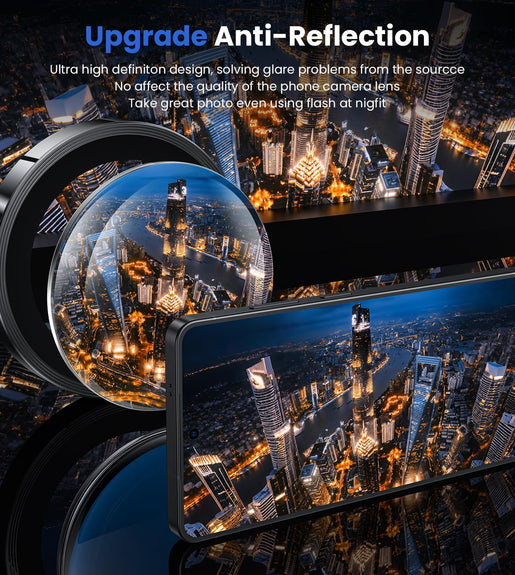 WSKEN for Samsung Galaxy S26 Ultra Camera Lens Protector - Ultra Thin Case Friendly, 9H Shatterproof Tempered Glass with Anti Scratch Metal Circle Camera Screen Protector Cover Accessories, Black - WSKEN