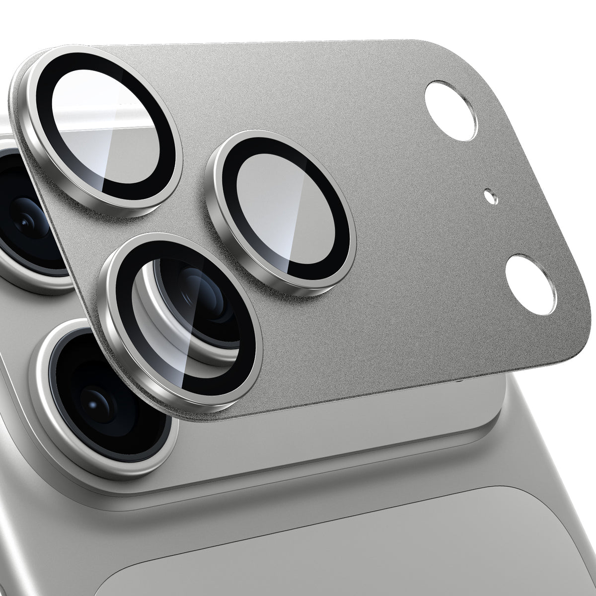 WSKEN iPhone 18 Pro Camera Lens Protector - Military Grade Design Silver - WSKEN