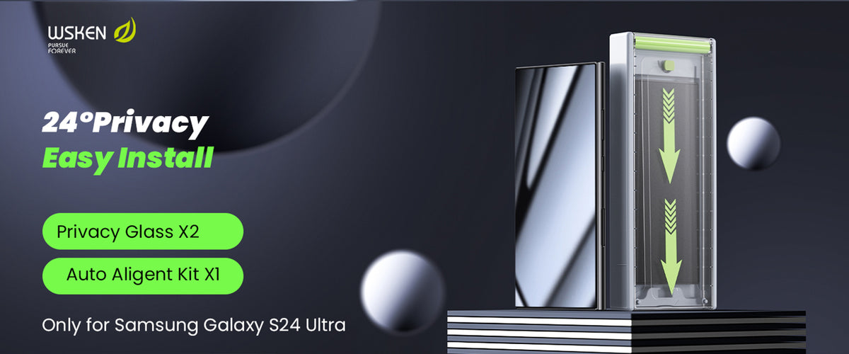 WSKEN for Samsung Galaxy S24 Ultra HD Screen Protector, GL Series 2Pack