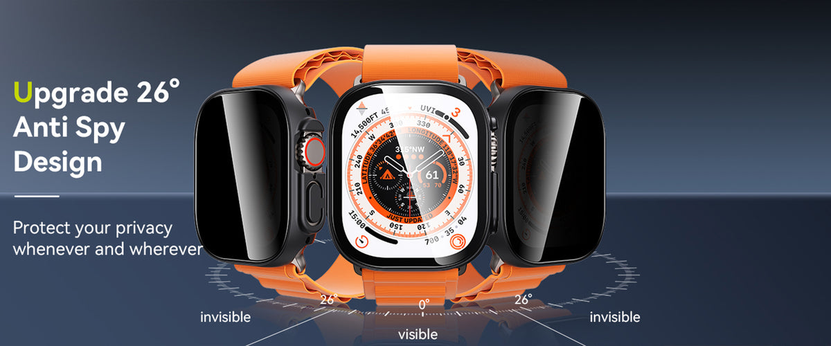 WSKEN Sichtschutz- Smartwatch-Displayschutzglas · 2er-Pack — Apple Watch Ultra 2 / Apple Watch Ultra