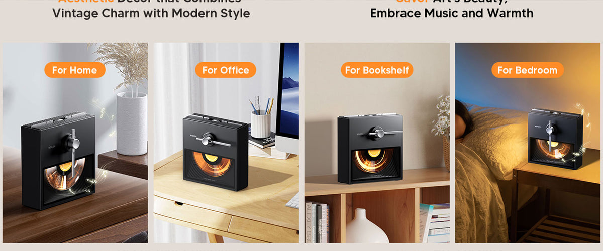 WSKEN Retro Bluetooth Speaker Gifts, BT5.3 Wireless Speakers, Black