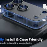 WSKEN for iPhone 18 Pro Camera Lens Protector - Military Grade Design Black