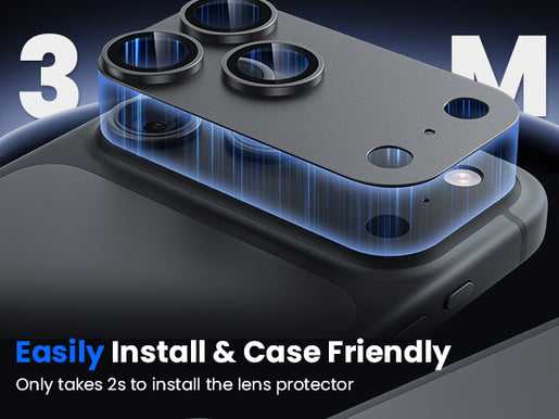 WSKEN for iPhone 18 Pro Camera Lens Protector - Military Grade Design Black