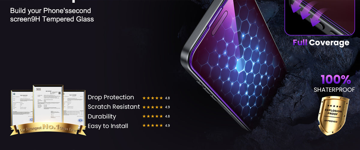 WSKEN Anti-blue Light Screen Protector for iPhone 16 Pro Max, Eye Protection GL Series, 2 Pack