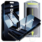 WSKEN iPhone 18 Pro Max Matte Privacy Screen Protector - Anti Glare 2 Pcs 360 Privacy